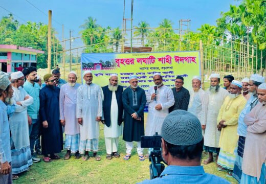 বড়লেখায় বৃহত্তর লঘাটি শাহী ঈদগাহের কাজের উদ্বোধন