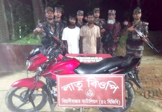 বড়লেখায় বিজিবির অভিযানে ভারতীয় সীম-মোবাইল ও ৯ হাজার রুপিসহ আটক ২