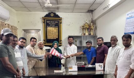 বড়লেখা পৌর প্রশাসকের সাথে হাজীগঞ্জ বাজার ব্যবসায়ী সমিতির নেতৃবৃন্দের মতবিনিময়
