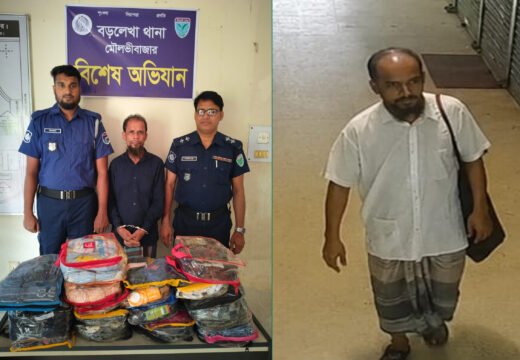 বড়লেখায় সোনারগাঁ বেবীজোনে চুরির ঘটনায় চোর গ্রেপ্তার, ৯৯টি শার্ট উদ্ধার