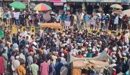 বড়লেখায় মুন্নির মৃত্যুর ঘটনায় জড়িতদের গ্রেপ্তার ও বিচারের দাবিতে মানববন্ধন অভিযোগ পেলে আইনগত ব্যবস্থা : ওসি